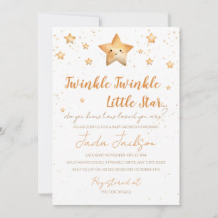 Convite de Chá de Bebê Twinkle Twinkle Little Star
