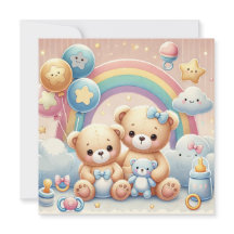 Convite de Chá de Bebê Ursinho