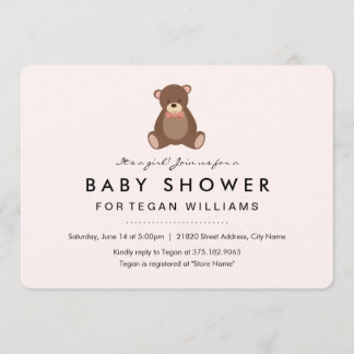 Convite de Chá de Bebê Ursinho | Little Bear