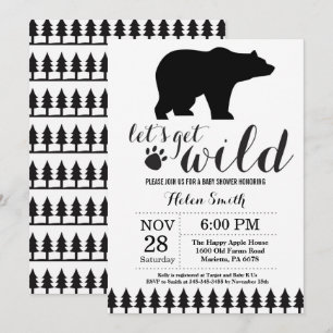 Convite de Chá de Bebê Urso Polar