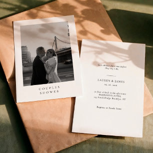 Convite de Chá de Casamento de Casal Clássico Form