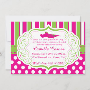 CONVITE DE CHÁ DE FRALDAS DA GAROTA DO ALLIGATOR