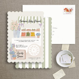 Convite de Chá de fraldas de Carrinho Crescido Loc