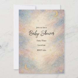 Convite de Chá de fraldas de Constelação Zodiac