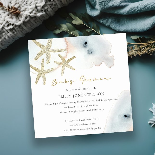 CONVITE DE CHÁ DE FRALDAS DE ESPESSURA AZUL-ESCURA (Criador carregado)