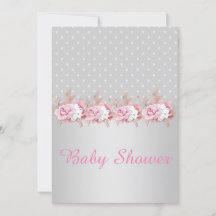 CONVITE DE CHÁ DE FRALDAS DE PONTO DE PRATA