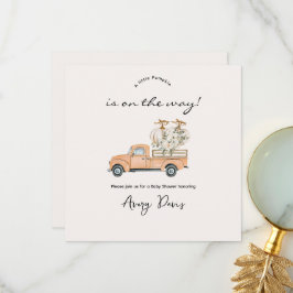 Convite de Chá de fraldas de Pumpkin de Queda Pers