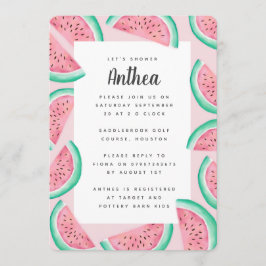 CONVITE DE CHÁ DE FRALDAS DE WATERMELON
