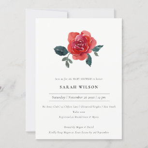 CONVITE DE CHÁ DE FRALDAS FLORAL DE ROSA VERDE VER