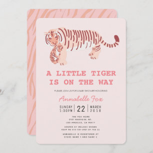 Convite de Chá de fraldas rosa para Carregar de Ti