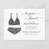 Convite de Chá de Lingerie Chá de Noiva