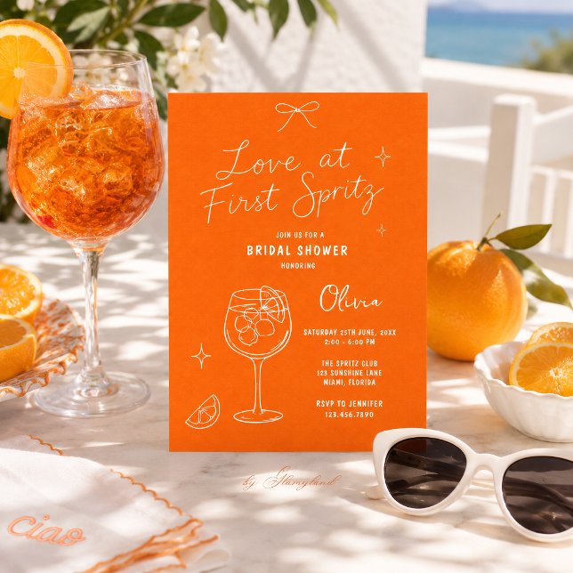 Convite de Chá de Noiva Amor à Primeira Spritz (Criador carregado)