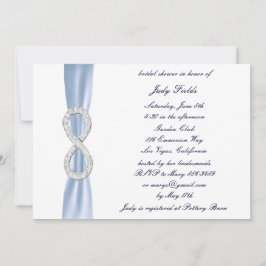 Convite de Chá de Noiva Blue Diamond Infinity