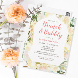 Convite de Chá de Noiva Boho com Brunch e Espumant