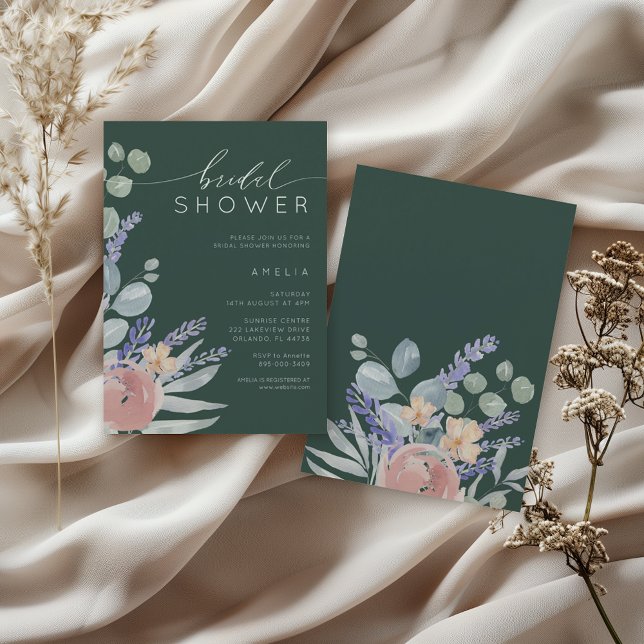 Convite de Chá de Noiva Boho Floral & Aquarela de  (Criador carregado)