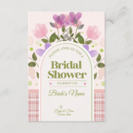 Convite de Chá de Noiva Boho Floral & Borboleta
