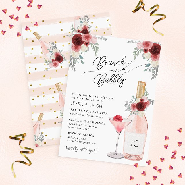 Convite de Chá de Noiva Brunch & Bubbly Prosecco (Criador carregado)