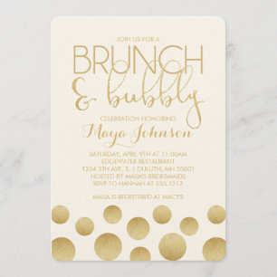 Convite de Chá de Noiva Brunch e Espumante