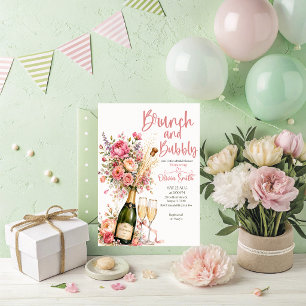Convite de Chá de Noiva Brunch e Espumante