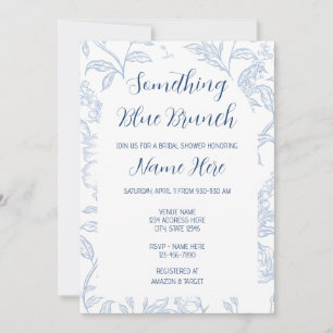 Convite de Chá de Noiva Brunch Something Blue