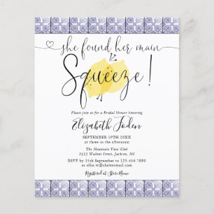 Convite de Chá de Noiva Budget Main Squeeze Tiles