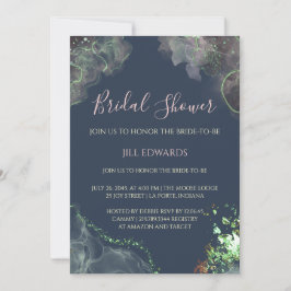 Convite de Chá de Noiva Casamento Verde Esmeralda 
