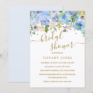 Convite de Chá de Noiva com Floral em Aquarela Dou