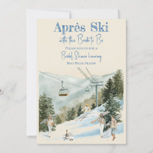 Convite de chá de noiva de esqui de luxo Après Ski