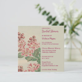 Convite de Chá de Noiva de Jardim Pintado Vintage