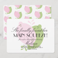 Convite de Chá de Noiva de Limonada Rosa Moderna L