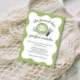 Convite de Chá de Noiva de Matcha Verde Perfeito D