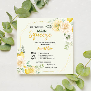 Convite de Chá de Noiva Elegante Main Squeeze