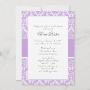 Convite de Chá de Noiva em Damask Wisteria