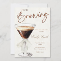 Convite de Chá de Noiva Espresso Martini