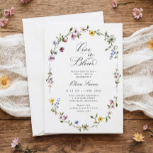 Convite de Chá de Noiva Flor de Amor Silvestre em