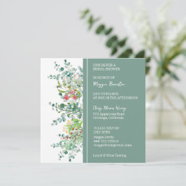 Convite de Chá de Noiva Floral Botânico