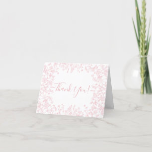 Convite de Chá de Noiva Floral Chinoiserie Rosa, 