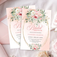 Convite de Chá de Noiva Floral com Rosas Garden Bl