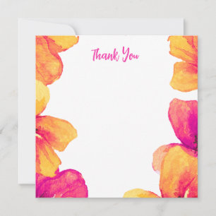 Convite de Chá de Noiva Floral de Hibisco Rosa