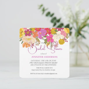 Convite de Chá de Noiva Floral de Jardim de Verão