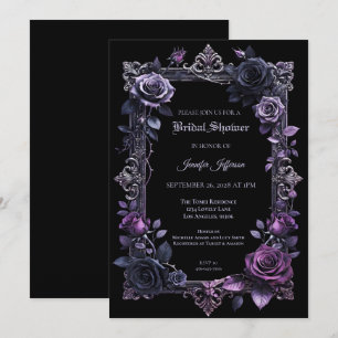 convite de chá de noiva Floral Gothic Halloween