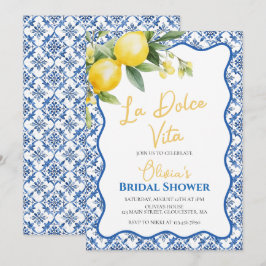 Convite de Chá de Noiva Floral Limão La Dolce Vita