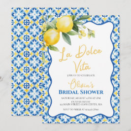 Convite de Chá de Noiva Floral Limão La Dolce Vita