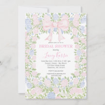 Convite de Chá de Noiva Floral Rosa