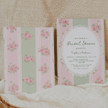 Convite de Chá de Noiva Floral Vintage