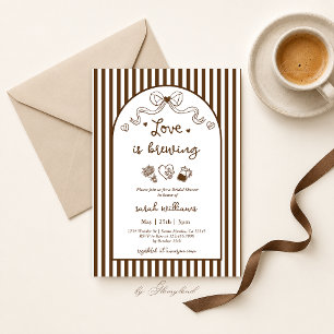 Convite de Chá de Noiva Love is Brewing