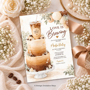 Convite de Chá de Noiva Love Is Brewing