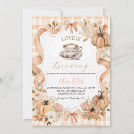 Convite de Chá de Noiva Love Is Brewing | Outono P