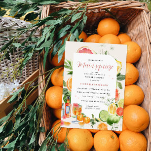 Convite de Chá de Noiva Main Squeeze Citrus