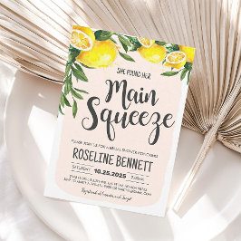 Convite de Chá de Noiva Main Squeeze Lemon